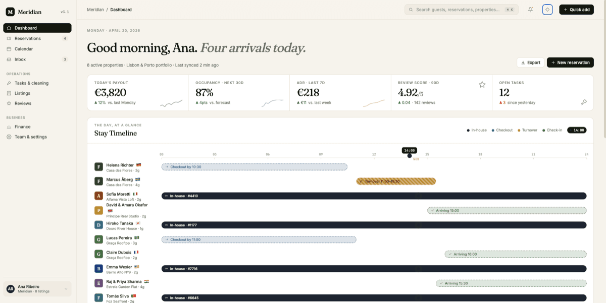 Meridian Guest Portal screenshot